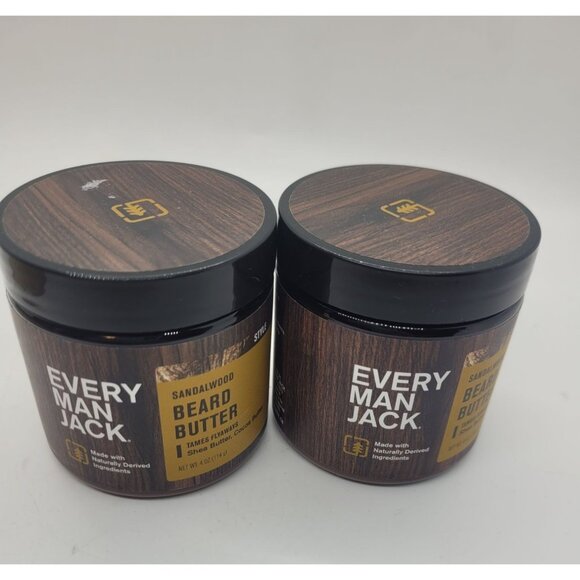 Every Man Jack Sandalwood Beard Butter Shea Cocoa Butter 4.0 Oz ea Paraben-Free - Picture 1 of 3